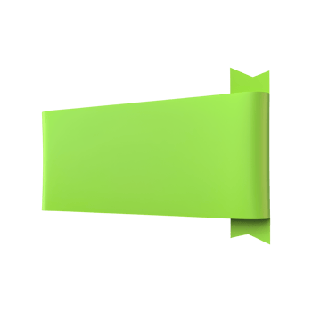 Green Ribbon Banner. Decorative Element For Design And Branding Isolated On Transparent Background png