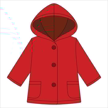 Yellow raincoat isolated on white background illustration. Perfect for weather themes, rain protection, outdoor apparel, and children's clothing designs. vector