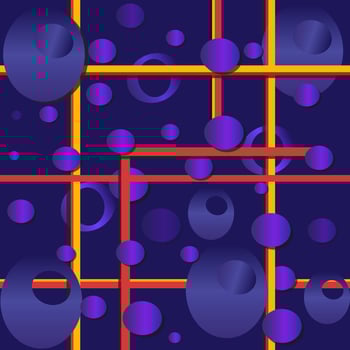 Seamless Flat Circle and Line Pattern vector