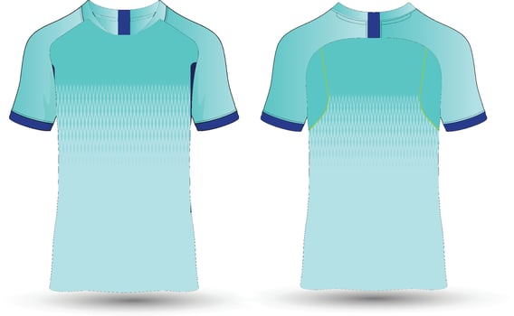 A soccer jersey with blue and white stripes vector