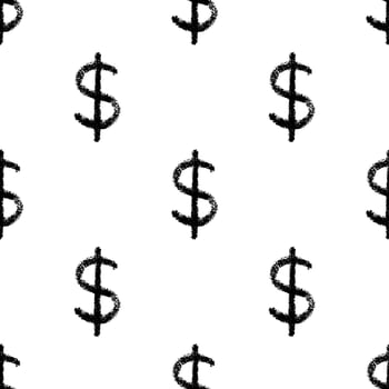 Seamless pattern with dollar currency symbol for decorative print, wrapping paper, greeting cards, wallpaper and fabric twenty five vector