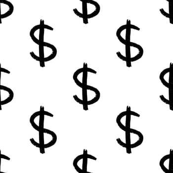 twenty five Seamless pattern with dollar currency symbol for decorative print, wrapping paper, greeting cards, wallpaper and fabric vector