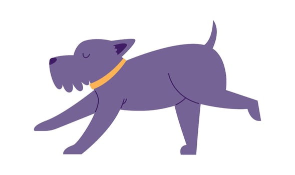 Running Dog Doing Yoga vector