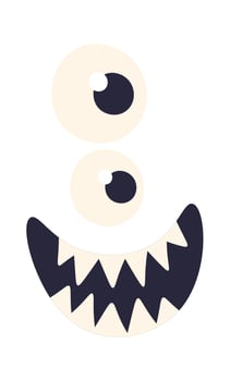 Funny Monsters Face Illustration vector