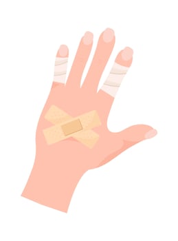 First Aid Bandaged Hand Icon vector