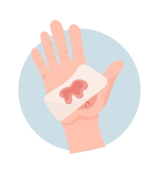 Wounds First Aid With Bandage Illustration vector