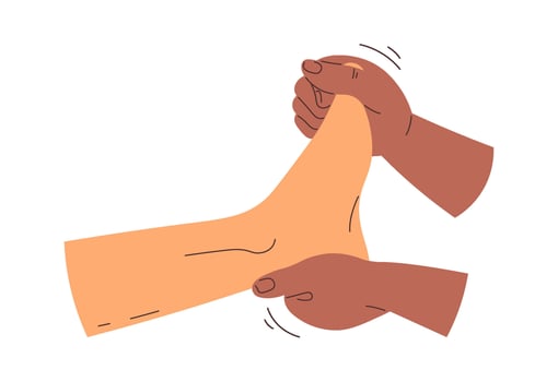 Foot Massage Procedure Illustration vector