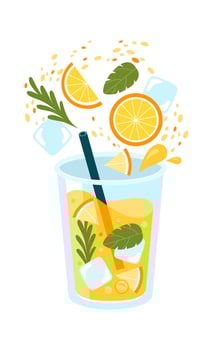 Lemon Fruit Cocktail vector