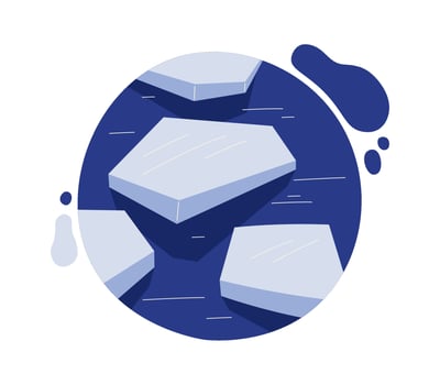 Melting Glaciers Climate Problem vector