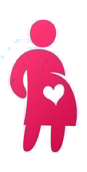 Pregnant Woman Gradient Icon vector