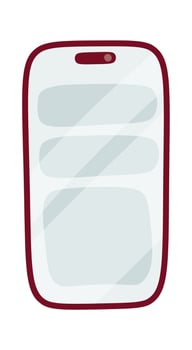 Smartphone Device Screen Flat Illustration Hand Drawn Icon vector