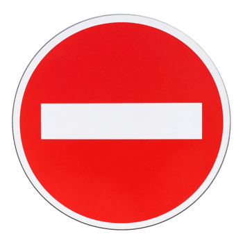 Prohibited entry sign isolated on a transparent background. png