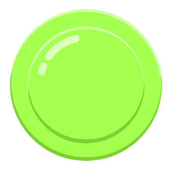 Bright Green Shiny Circular Shape with Inner Ring png