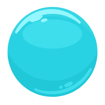 Bright Blue Smooth Glossy Circular Shape Graphic Element png