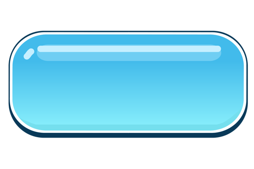 Bright Blue Glossy Rounded Rectangle Button Graphic Element png