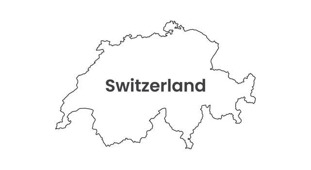 Switzerland map country shape background vector