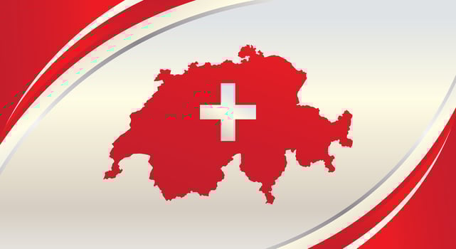 Swiss National Day greeting card background vector