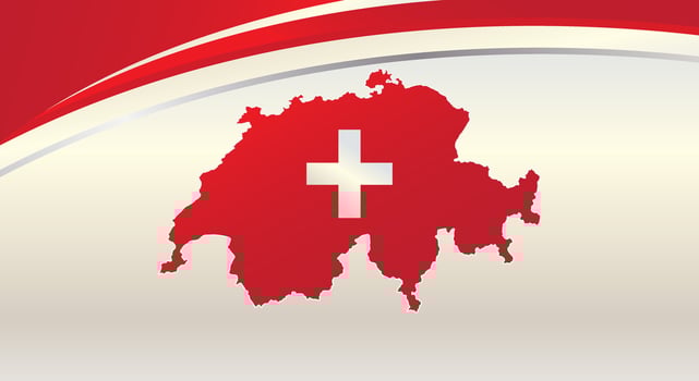 Happy Swiss national day greeting card background vector