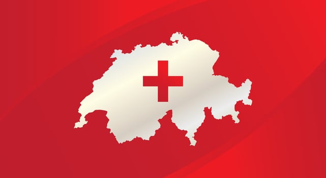Swiss National Day poster or banner background vector