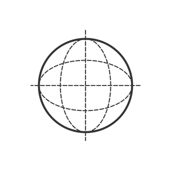 sphere 3D geometric shapes in dark color and transparent background png