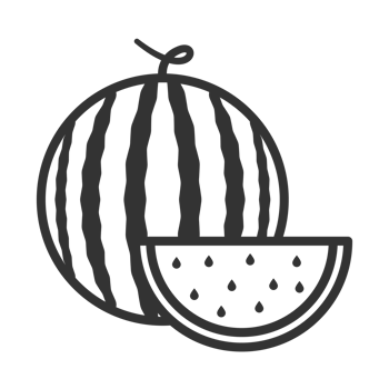 Simple Line Watermelon Fruit Food Sweet Slice Icon Design png