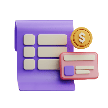 Calculator with Credit Card and Coin png
