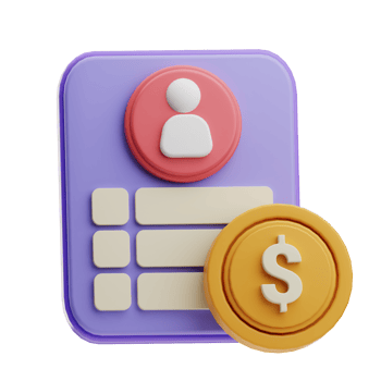 Financial Contact Icon with Dollar Coin png