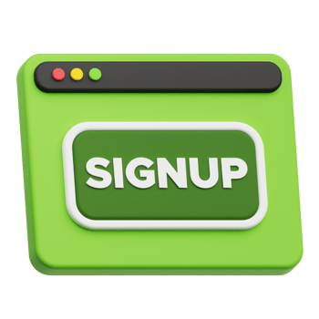 signup website 3d icon png
