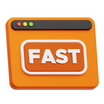 fast website 3d icon png