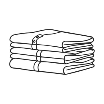 Stack of folded shirts sketch for fashion design vector
