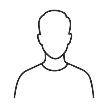 Outline of anonymous man icon on white background vector