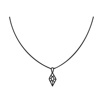 Elegant geometric pendant necklace on thin chain vector
