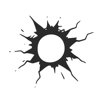 Black ink splash on white background with artistic splatter design vector