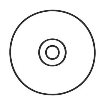 Simple black and white circle with concentric rings design vector