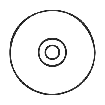 Minimalistic black and white compact disc design vector