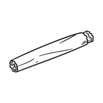 Hand drawnsmoking cigar line art vector