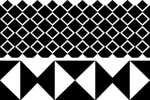 Black and White Folk Art Inspired Design vector