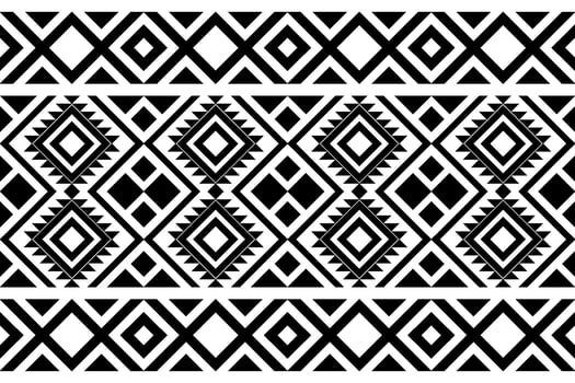 Handcrafted Ethnic Pattern with Pixel Shapes vector