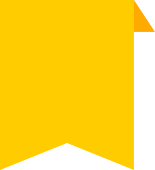 Yellow label ribbon tag png