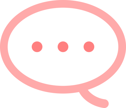 Pink line bubble message chat png