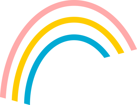 Cute curve rainbow png