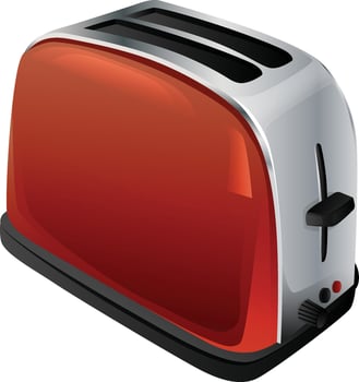 red toaster realistic style vector