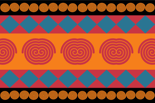 Geometric red pattern vector