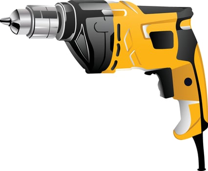 hand drilling machine realistic style vector