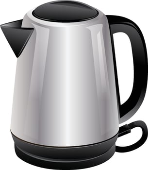 electric kettle realistic style vector