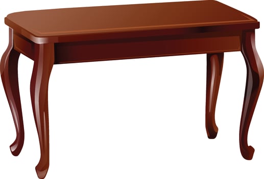 antique old table realistic style vector