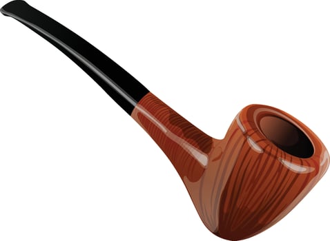 vintage tobacco pipe realistic style vector