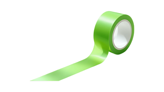 Bright green roll of adhesive tape. png