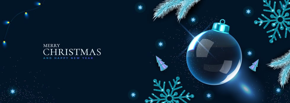 Christmas ornament with festive decorations vector