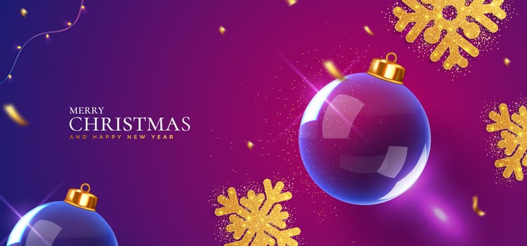 Christmas ornaments and festive decorations vector